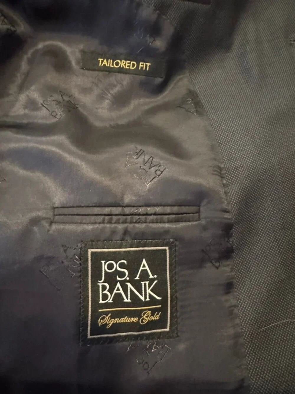Jos A Bank Signature Blazer Men’s 50R 100% Wool Navy Blue Sport Coat EUC